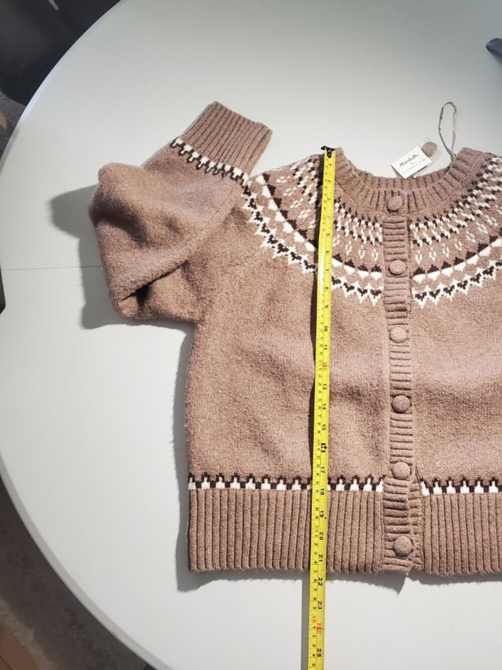 Sincerely Jules Brown Knit Fair Isle Cardigan NWT sz XL - Picture 11 of 16